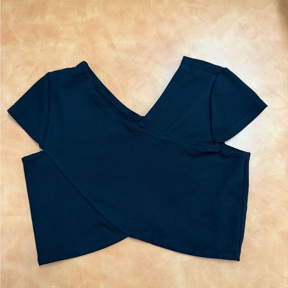 Rolla Coster Black Wrap Crop Top